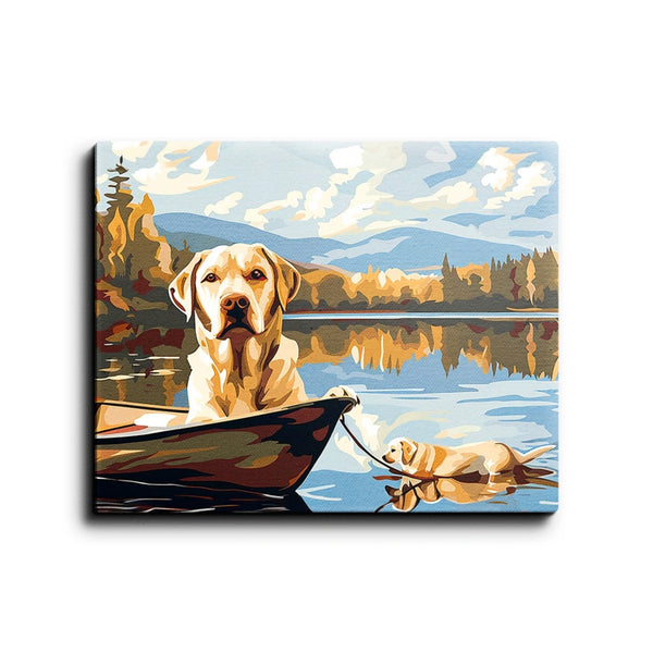 Dogs - Serene Lake View