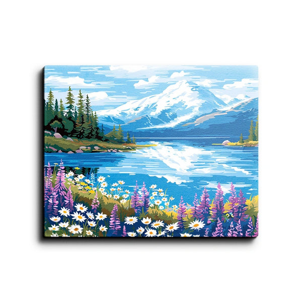 Flowers - Mountain lake