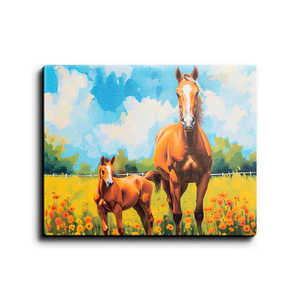 Flowers - Horse and foal